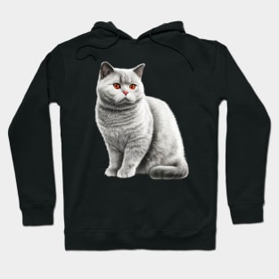 British Shorthair Cat, Love British Shorthair Cats Hoodie